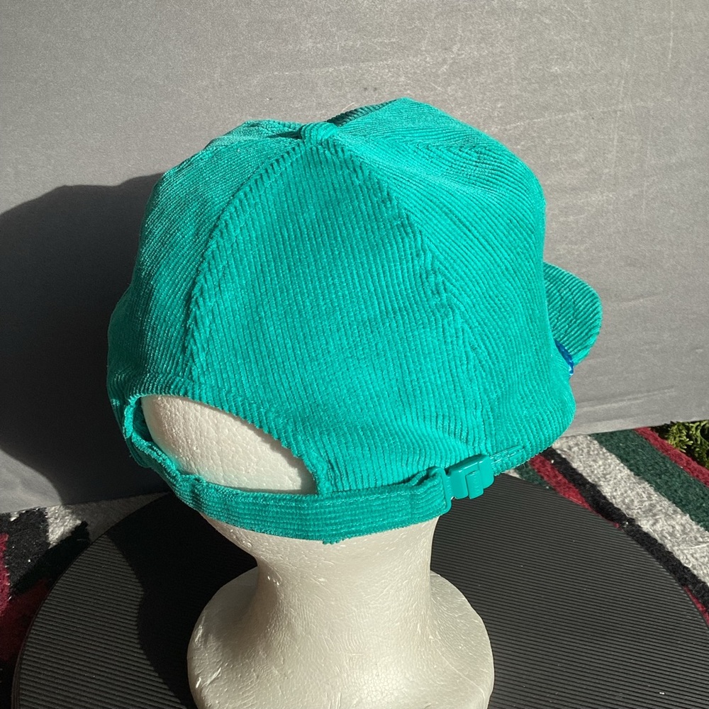 OTTO Teal Corduroy Trucker Hat with Brown Logo - Picture 6 of 12